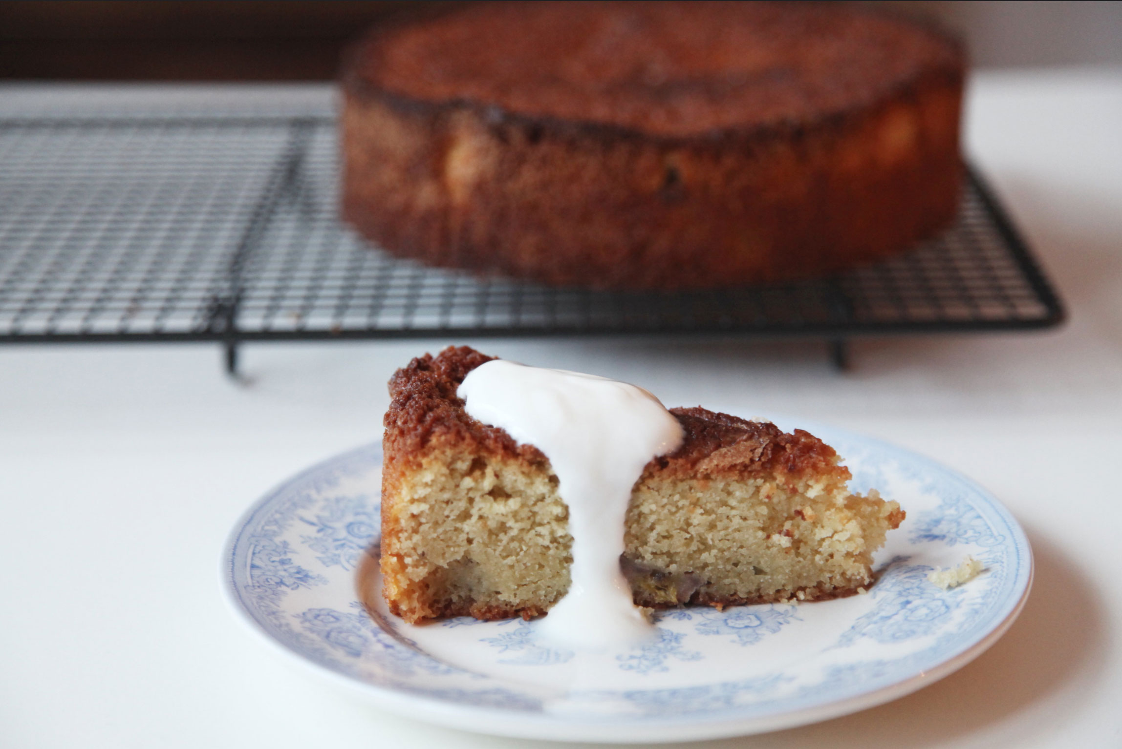Cardamom and banana cake